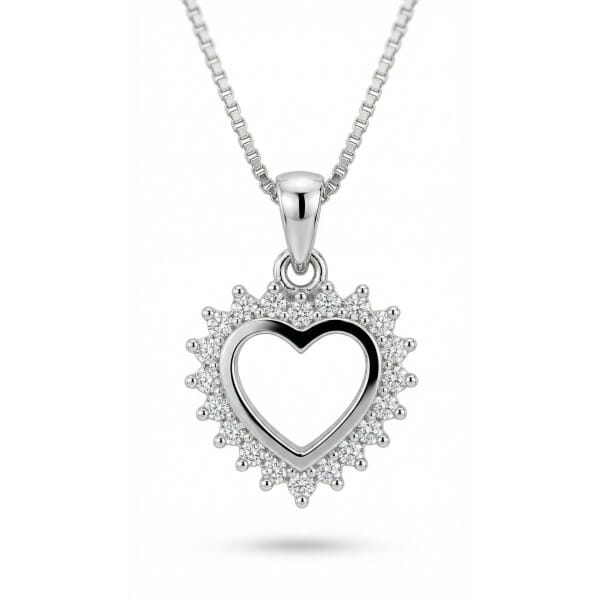 Diamanthjerte i gull med 0,15 ct TW-Si - COC10097